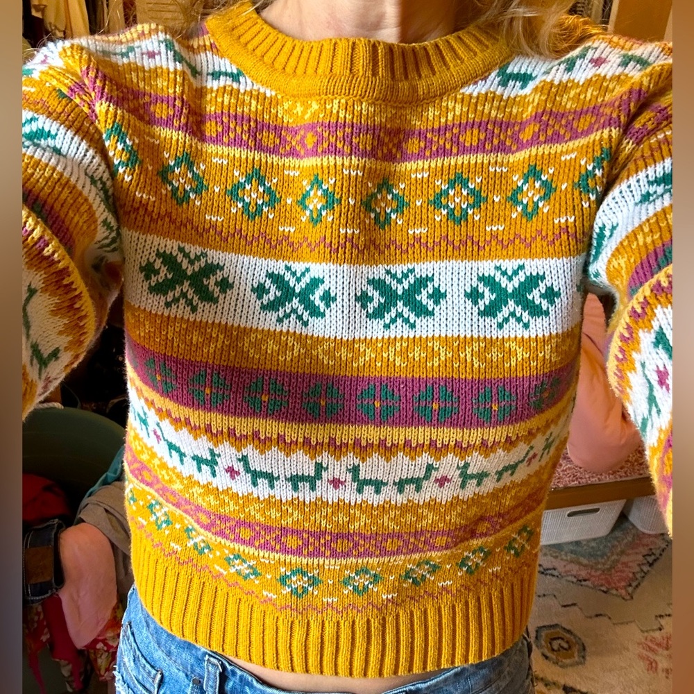 Mustard Christmas Sweater Winter